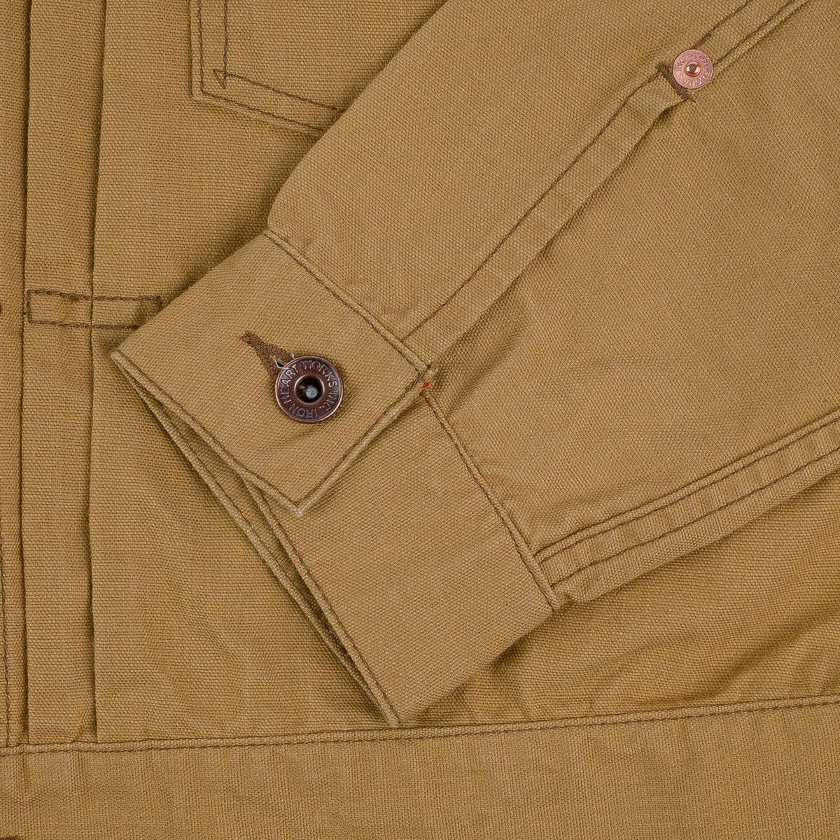 IHJ-134-MUS 9oz Paraffin Coated OX Type II Jacket - Mustard - 10