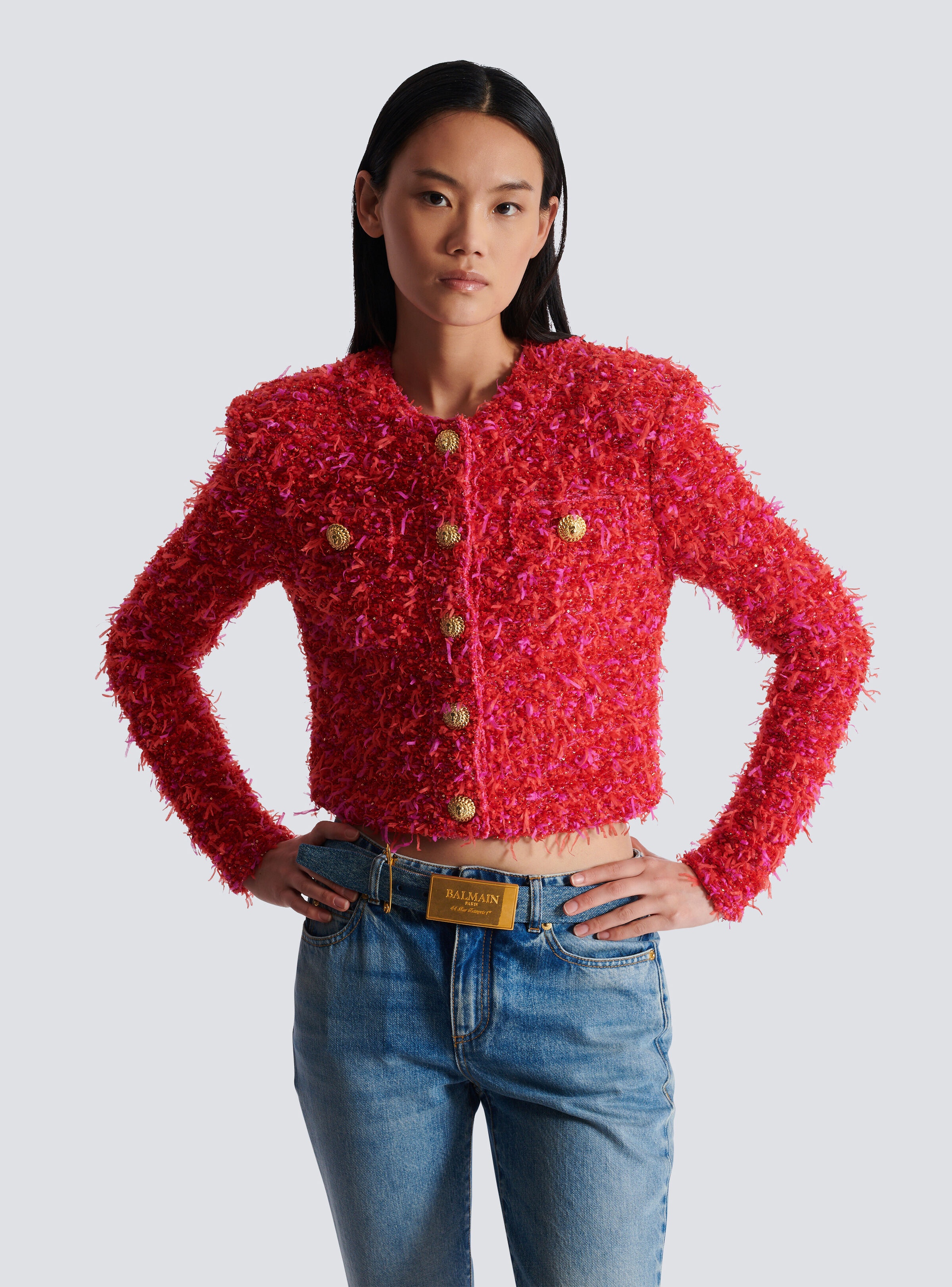 Cropped tweed jacket - 6