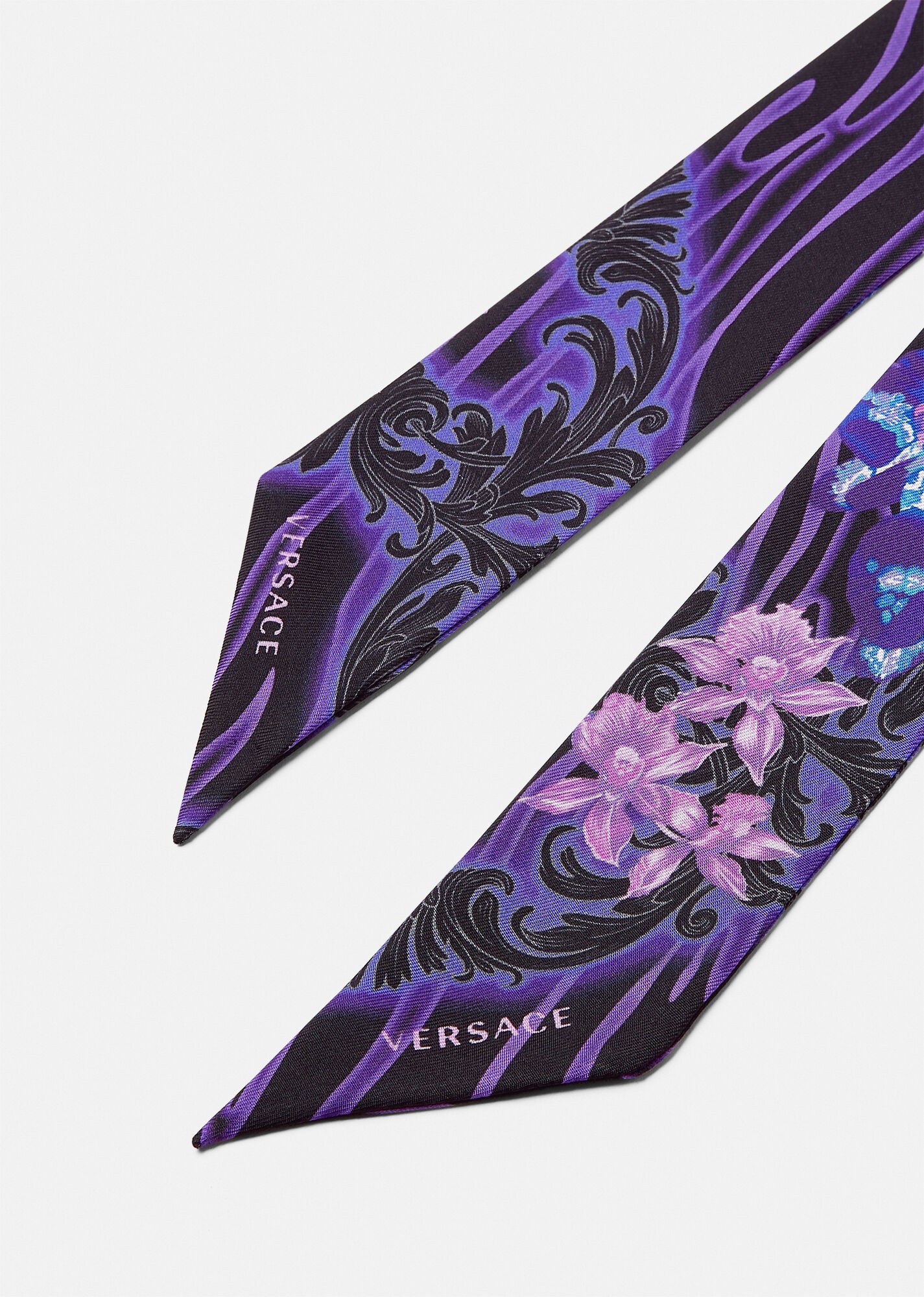 Orchid Barocco Silk Scarf Tie - 2