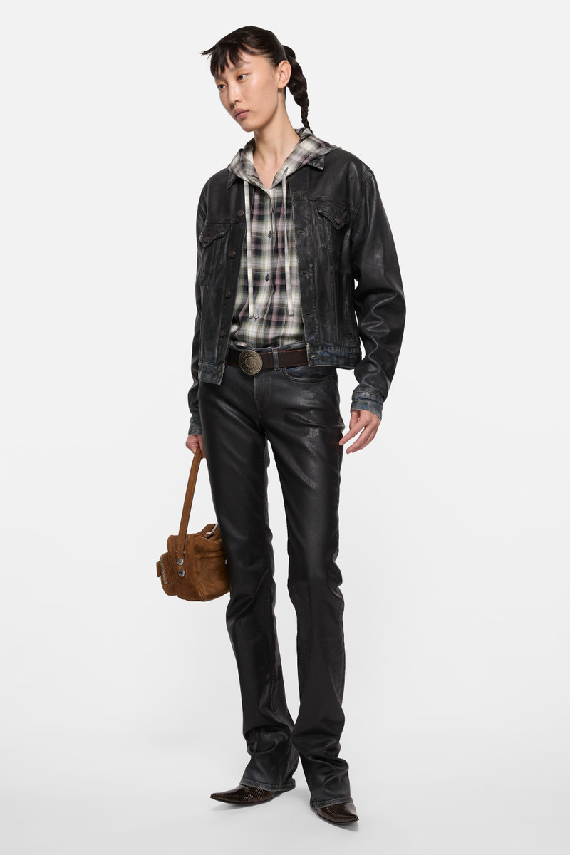 Acne Studios Coated denim jacket - Black outlook