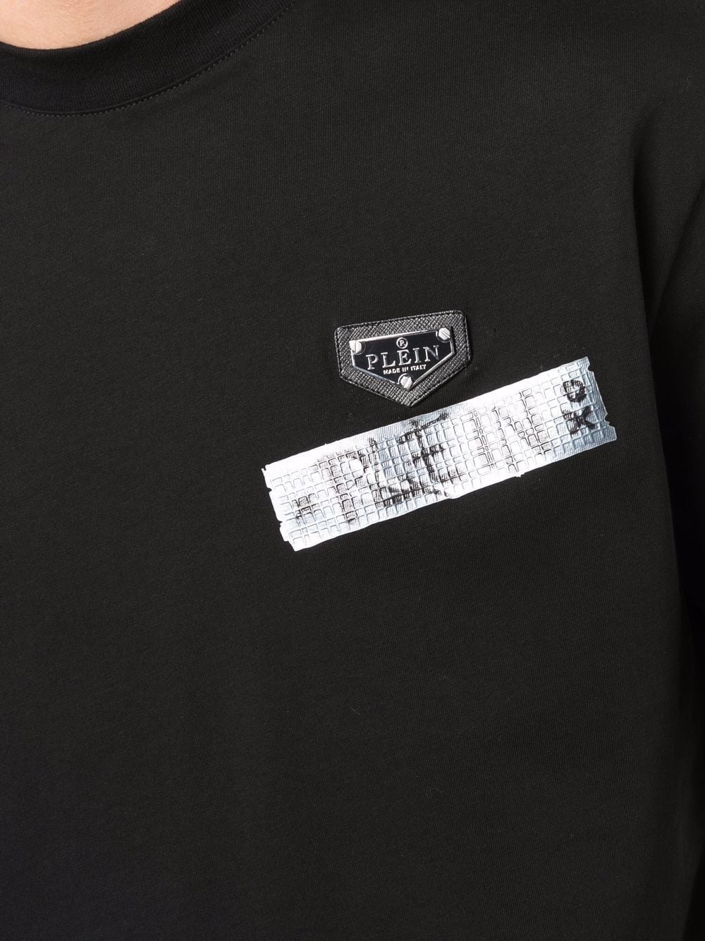 Logo Tape-detail short-sleeve T-shirt - 6