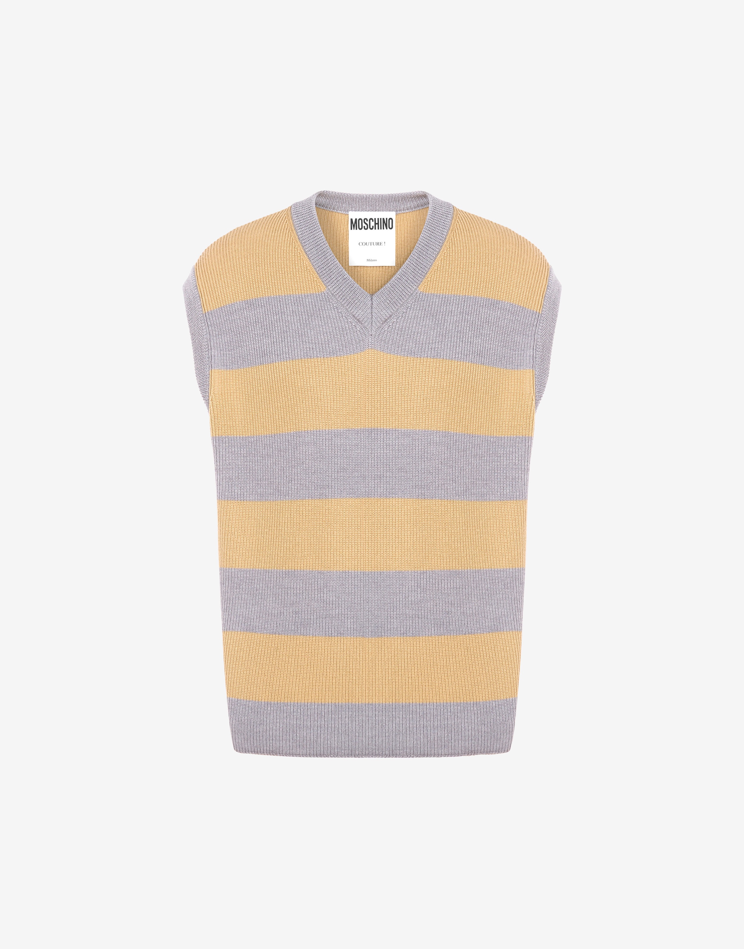 SLEEVELESS STRIPED SWEATER - 1