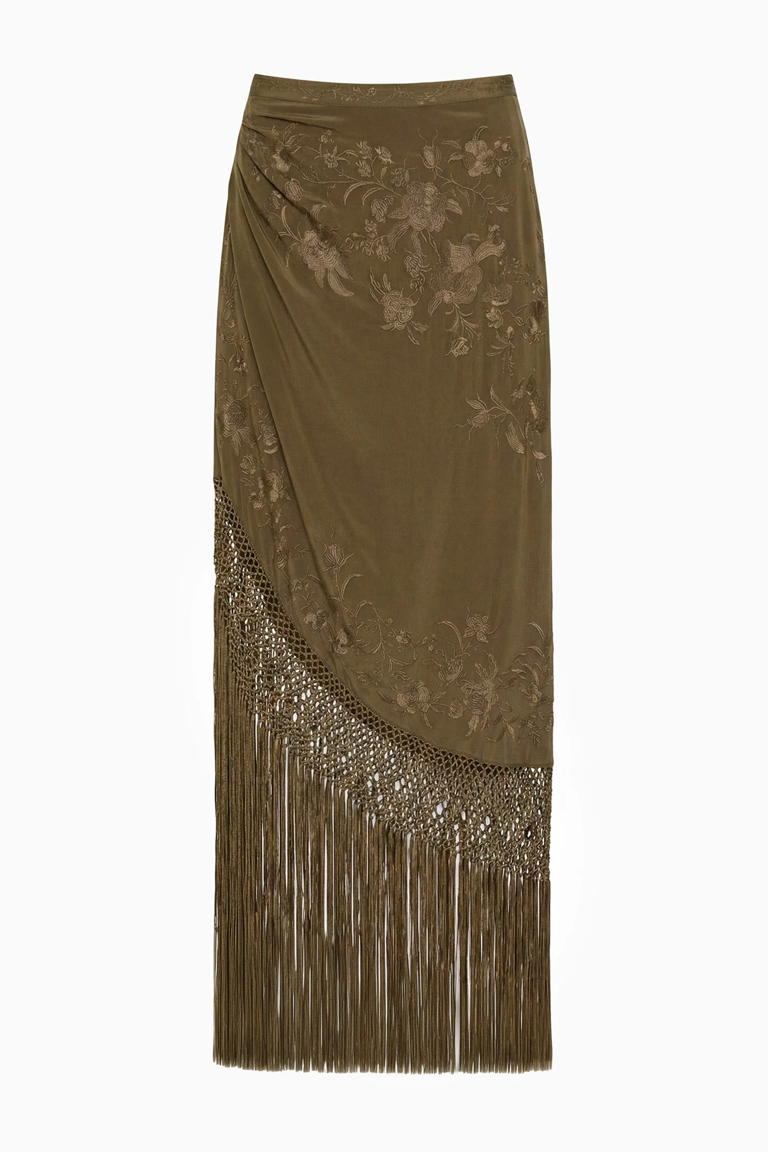 Lark Silk Fringe Skirt - 1