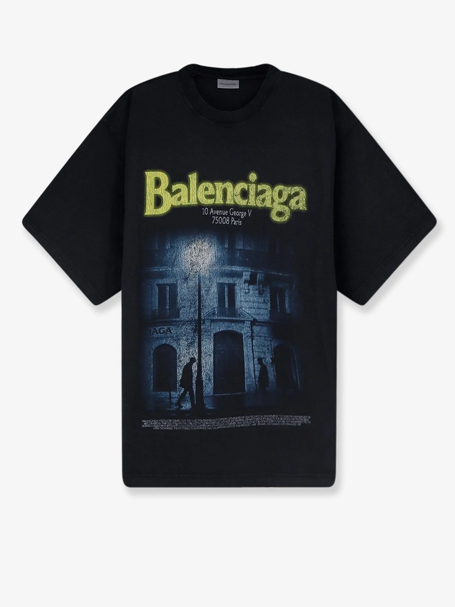 Balenciaga Women Cotton T-Shirt With Front Logo Print - 1