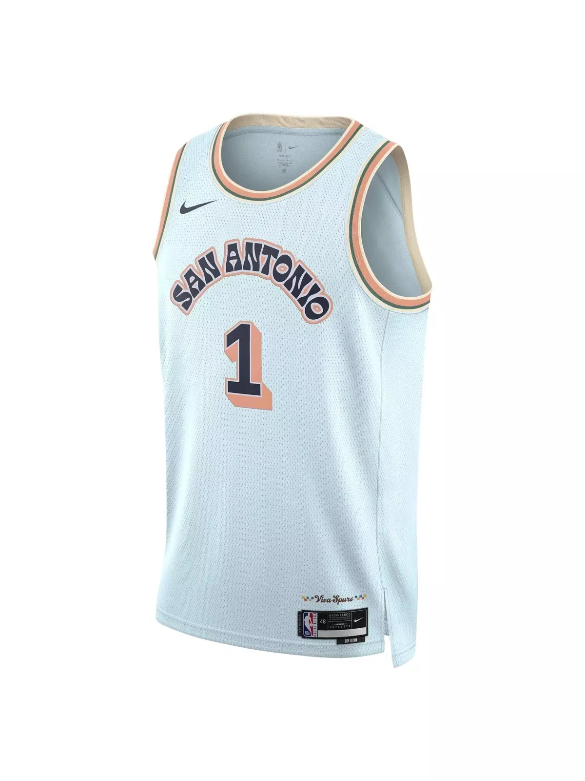 Men's Dri-FIT Victor Wembanyama San Antonio Spurs 2024/25 CE NBA Swingman Jersey -Blue - 1