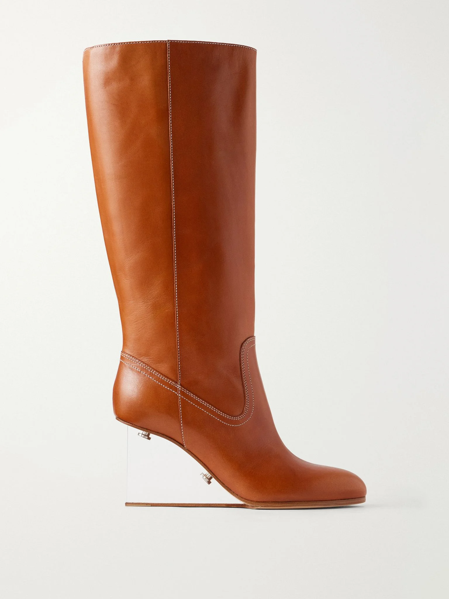 Plexi Wedge 80 leather knee boots Tan - 1
