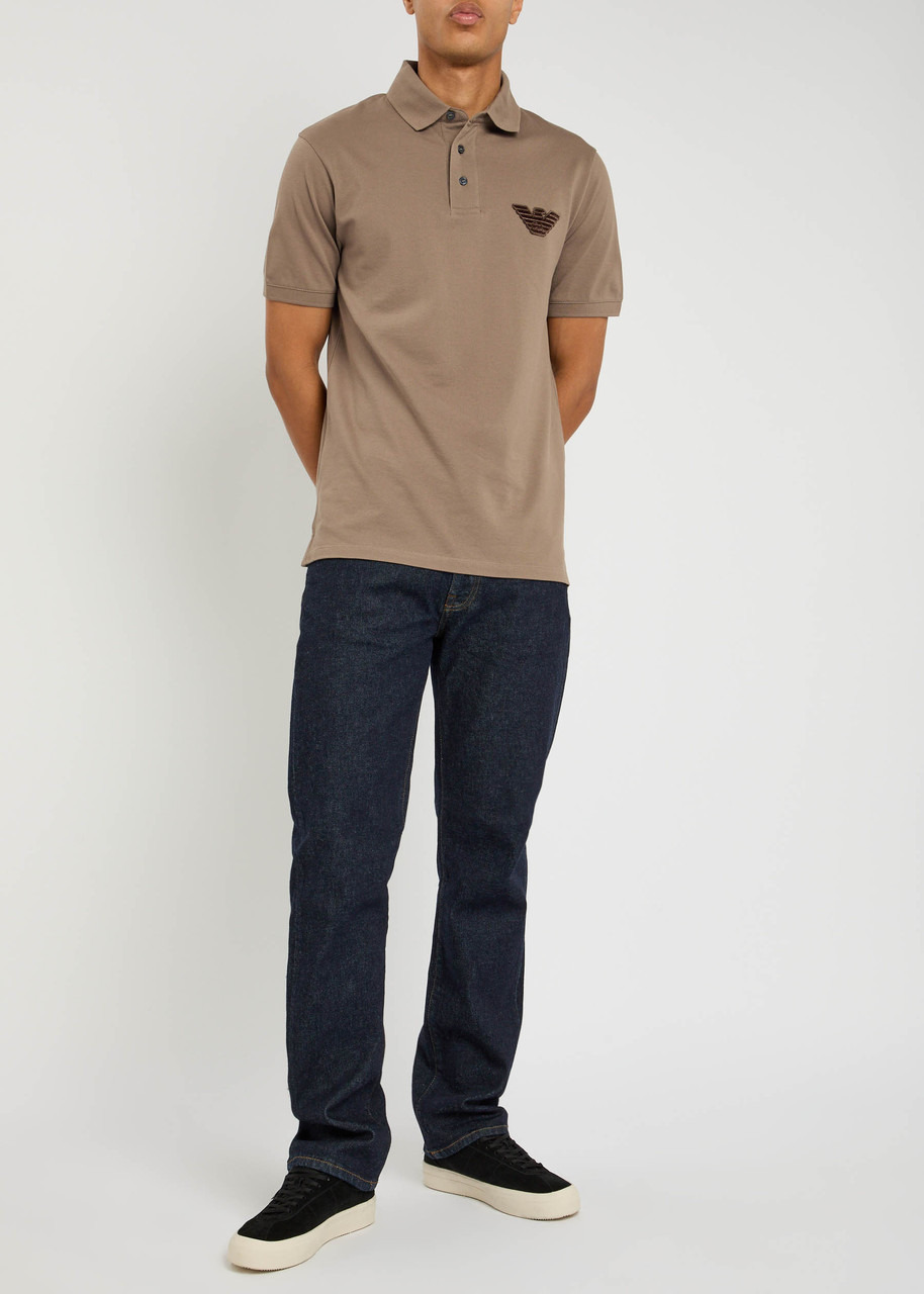 Emporio Armani Logo Piqué Cotton Polo Shirt - 4