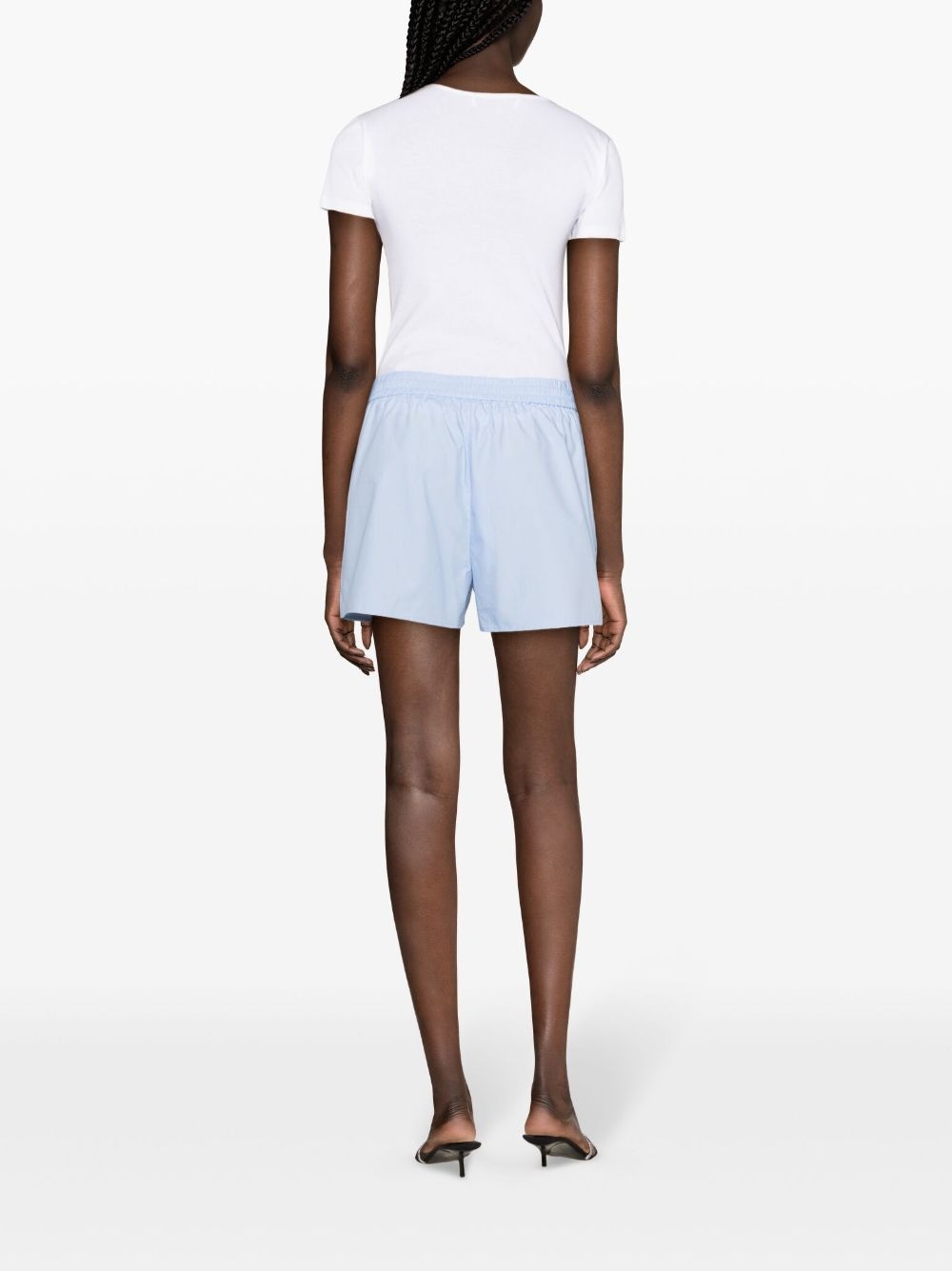 logo-patch cotton shorts - 4