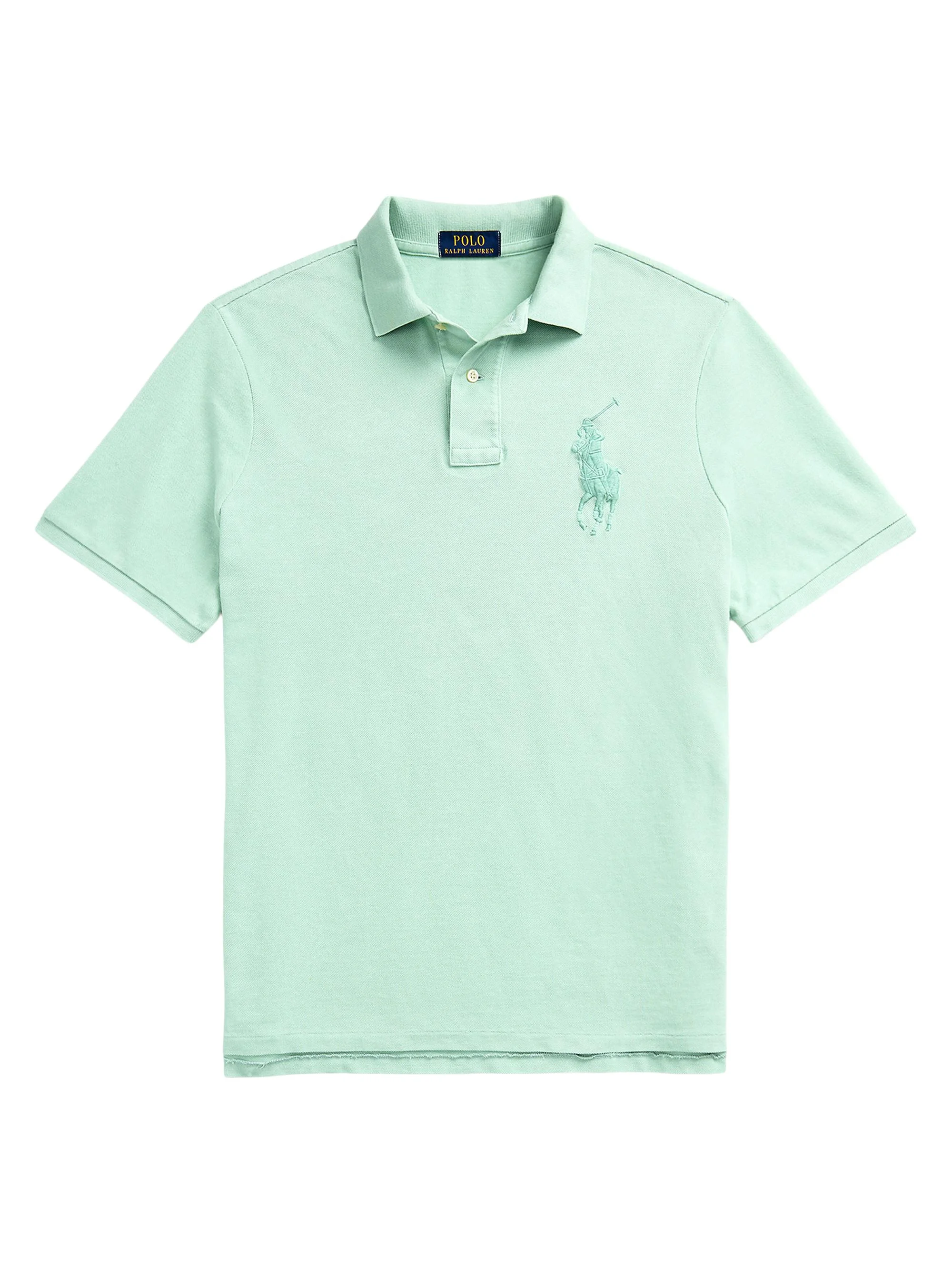 Men's Polo Bear Cotton-Blend Polo Shirt - Celadon - 1