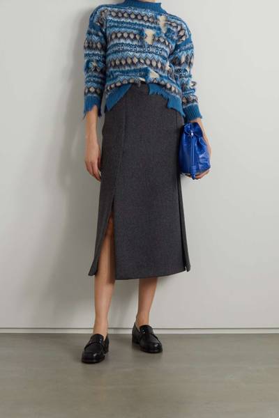 Maison Margiela Distressed Fair Isle wool and cotton-blend sweater outlook