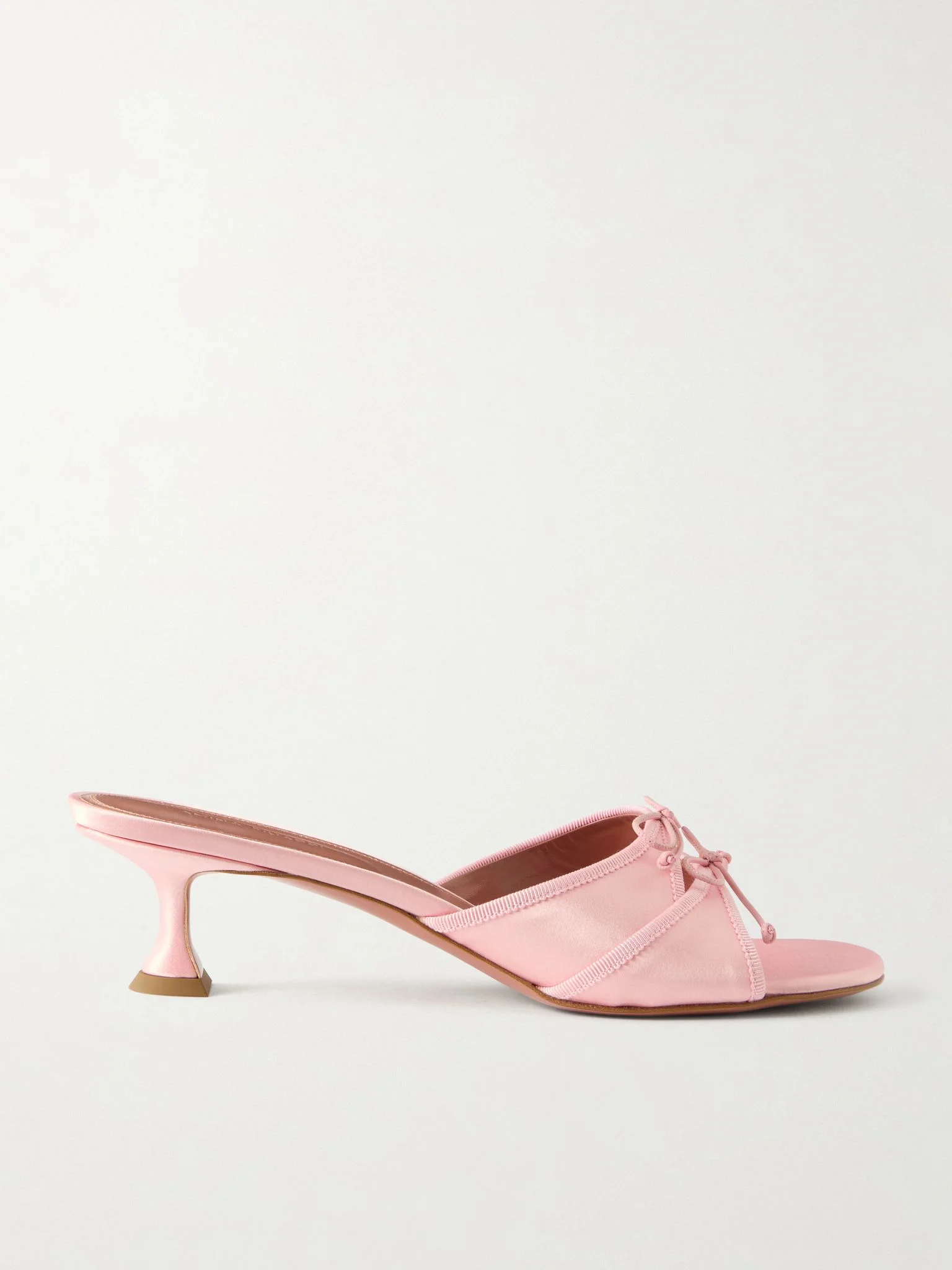 Eleonora 45 satin open toe mule Pink - 1
