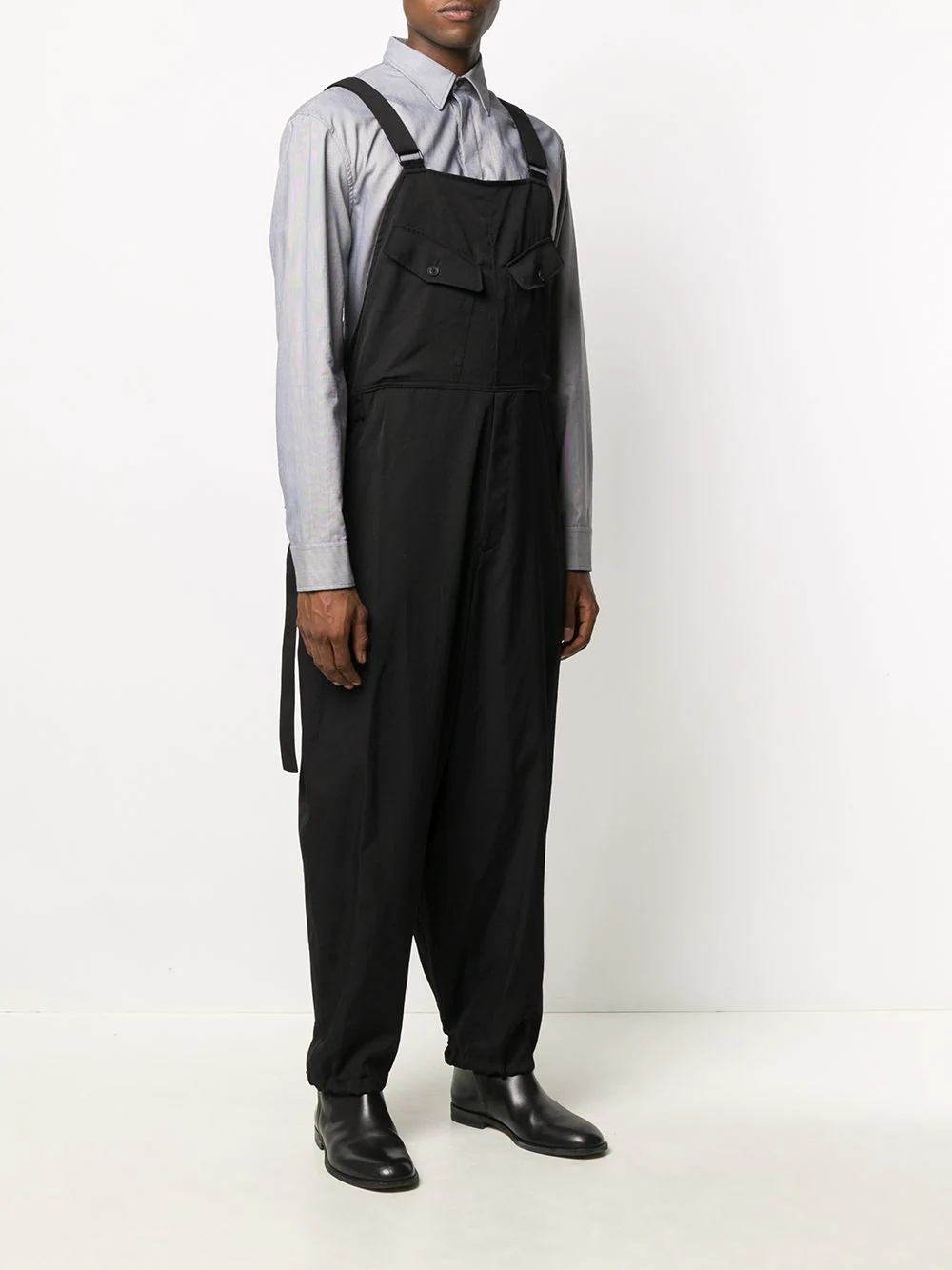 slouched dungaree trousers - 3