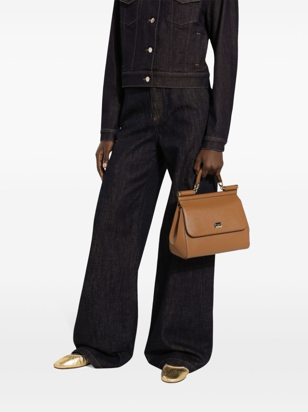 high-waisted flared jeans - 5