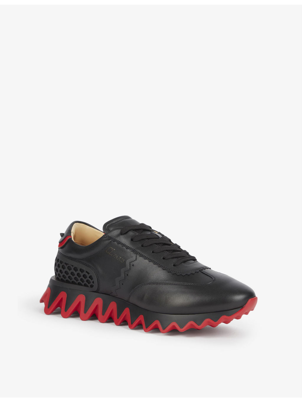 Loubishark leather trainers - 3