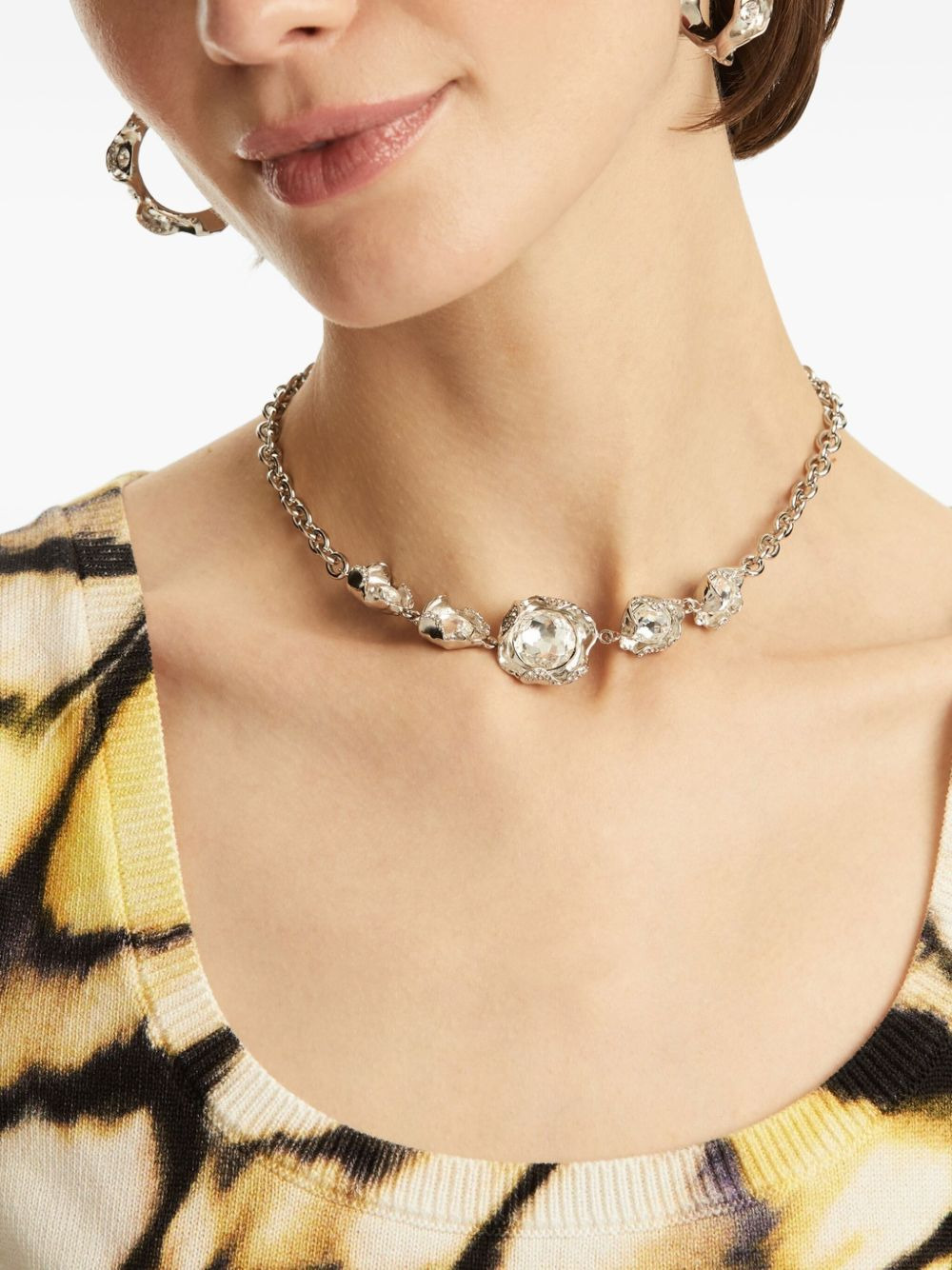 crystal-embellished necklace - 2
