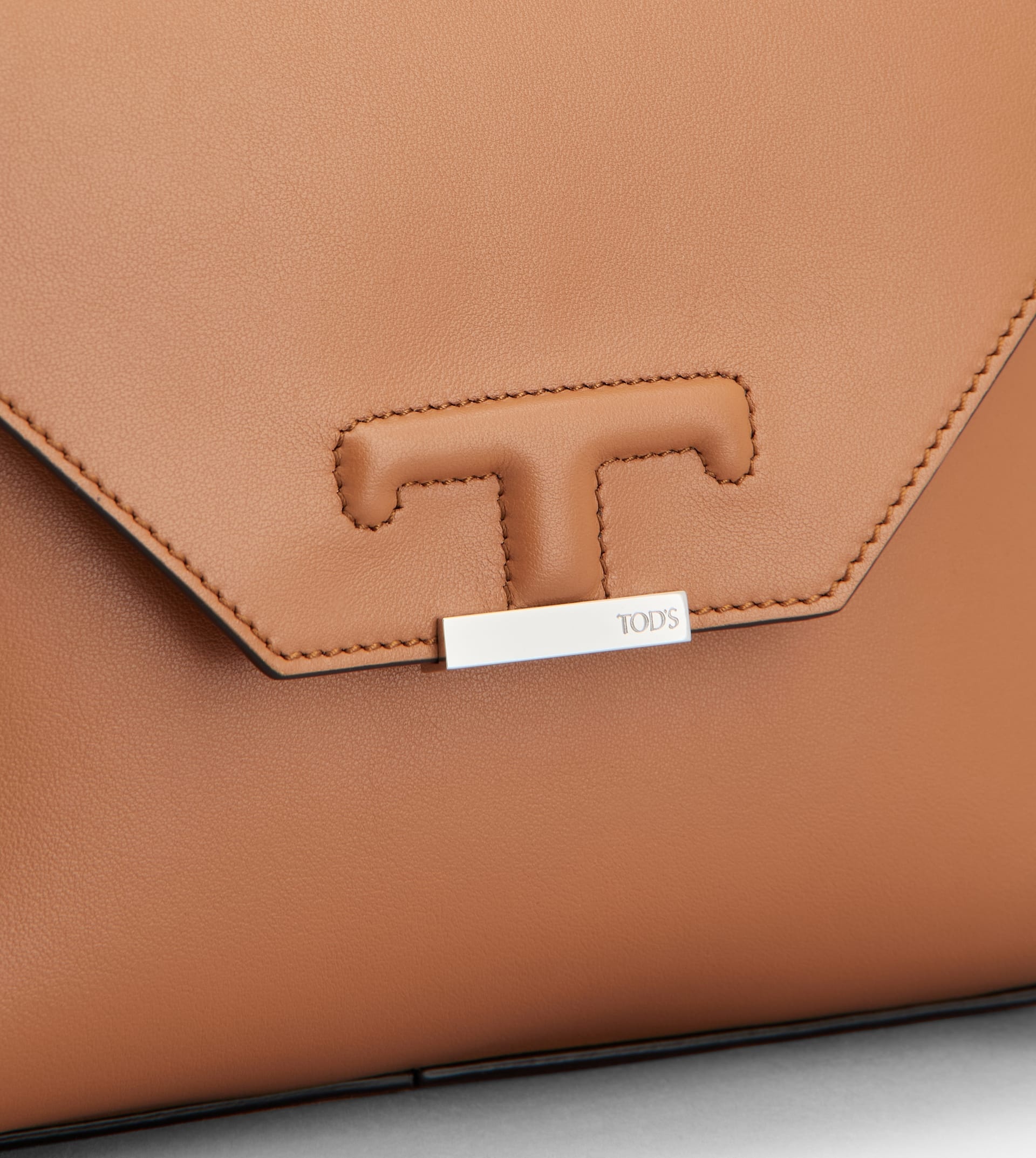 T TIMELESS CROSSBODY BAG IN LEATHER MINI - BROWN - 4