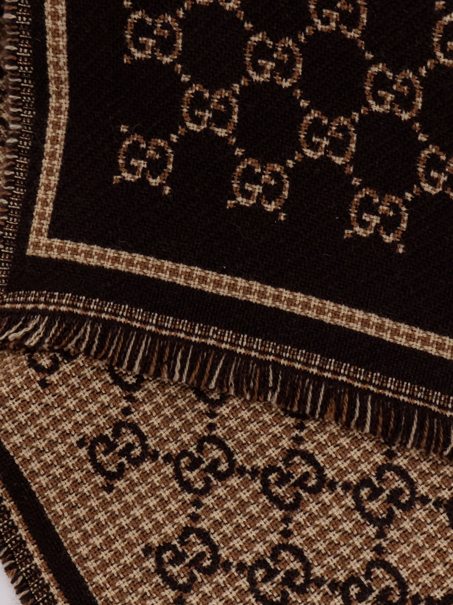 Gucci Men Wool Gg Scarf - 3