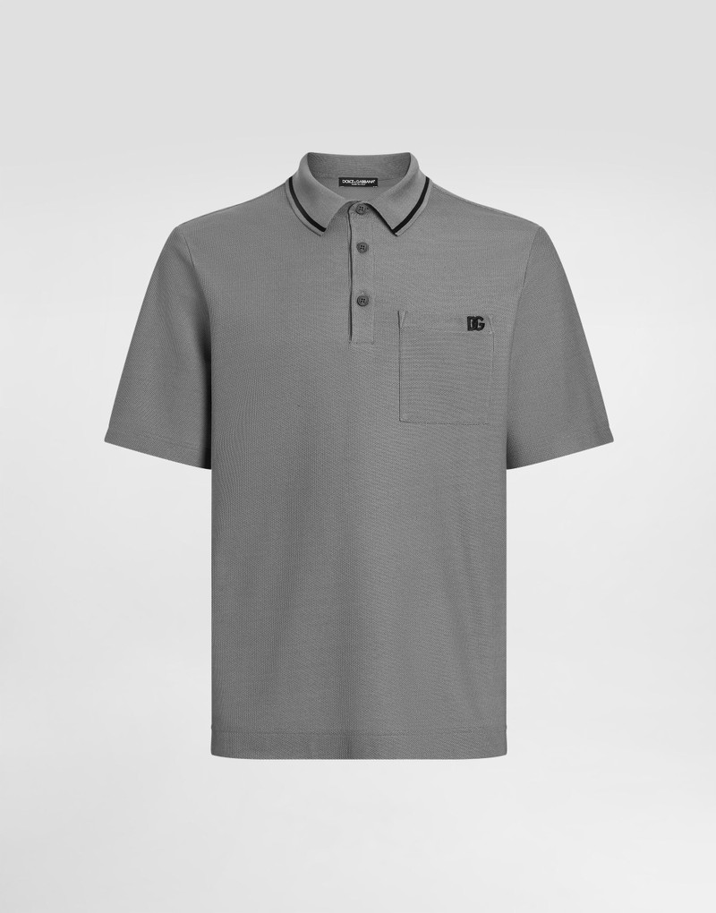Cotton piqué polo shirt 1