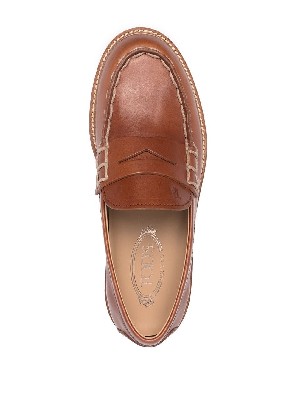 logo-debossed loafers - 4