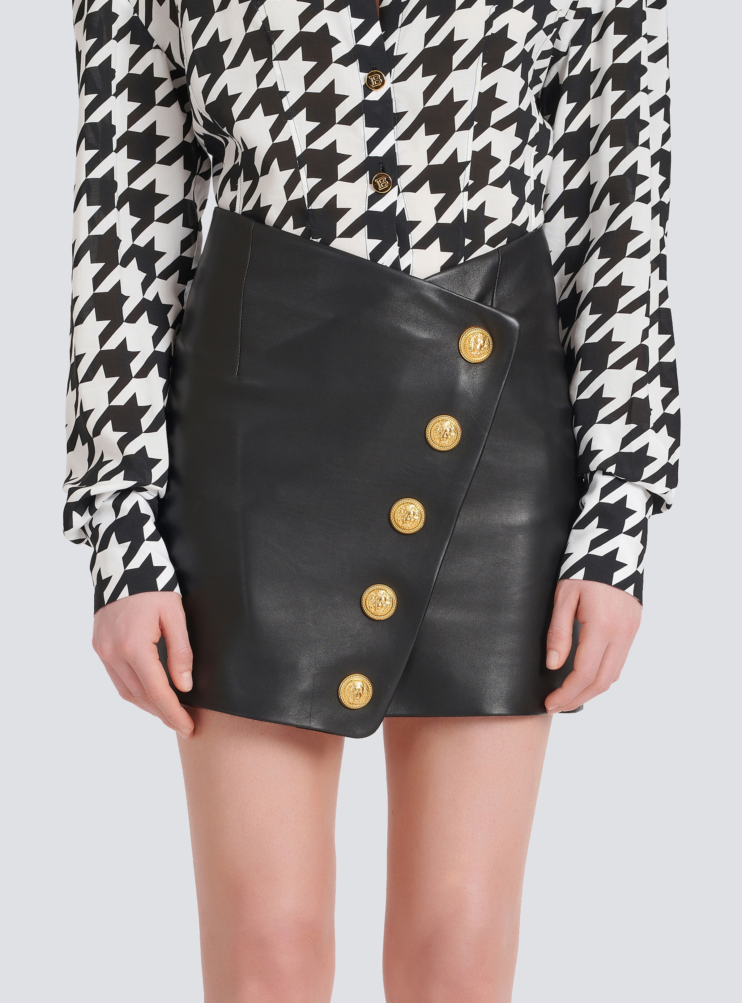 Short leather skirt - 6