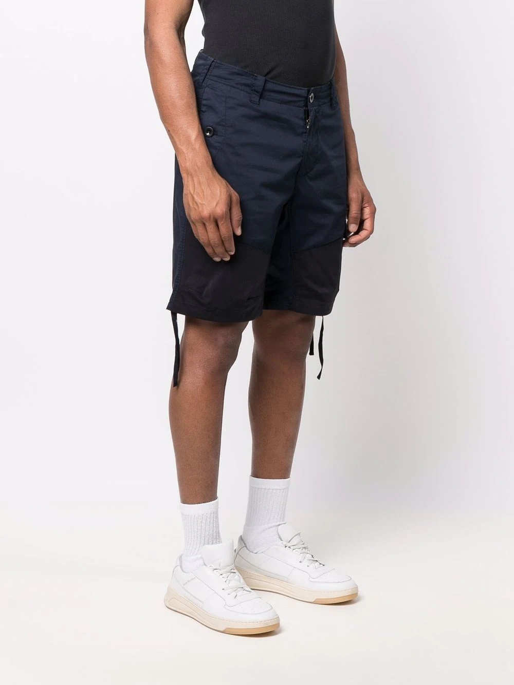 drawstring cargo shorts - 3