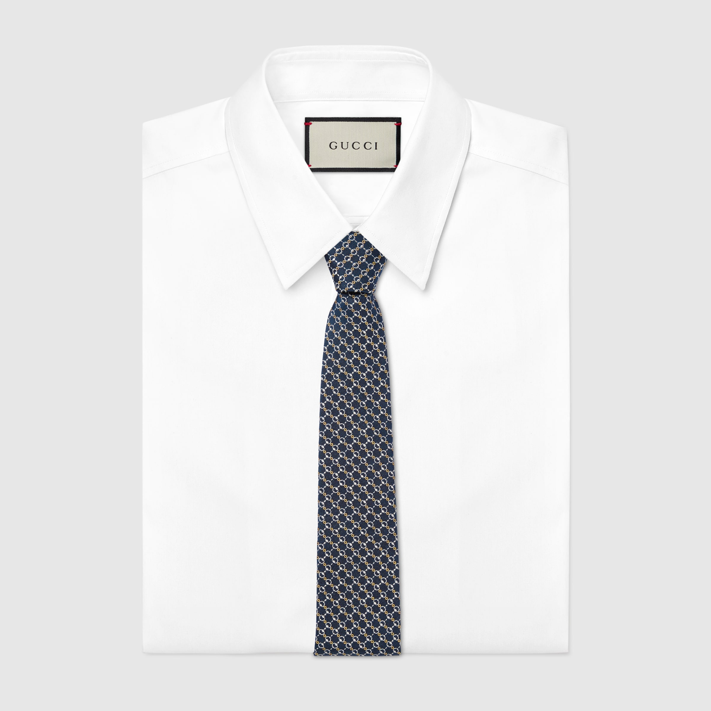 Horsebit silk jacquard tie - 2