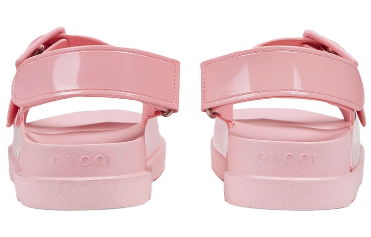 (WMNS) Gucci Rubber Slingback Sandals 'Pink' 660243-J8700-5815 - 5