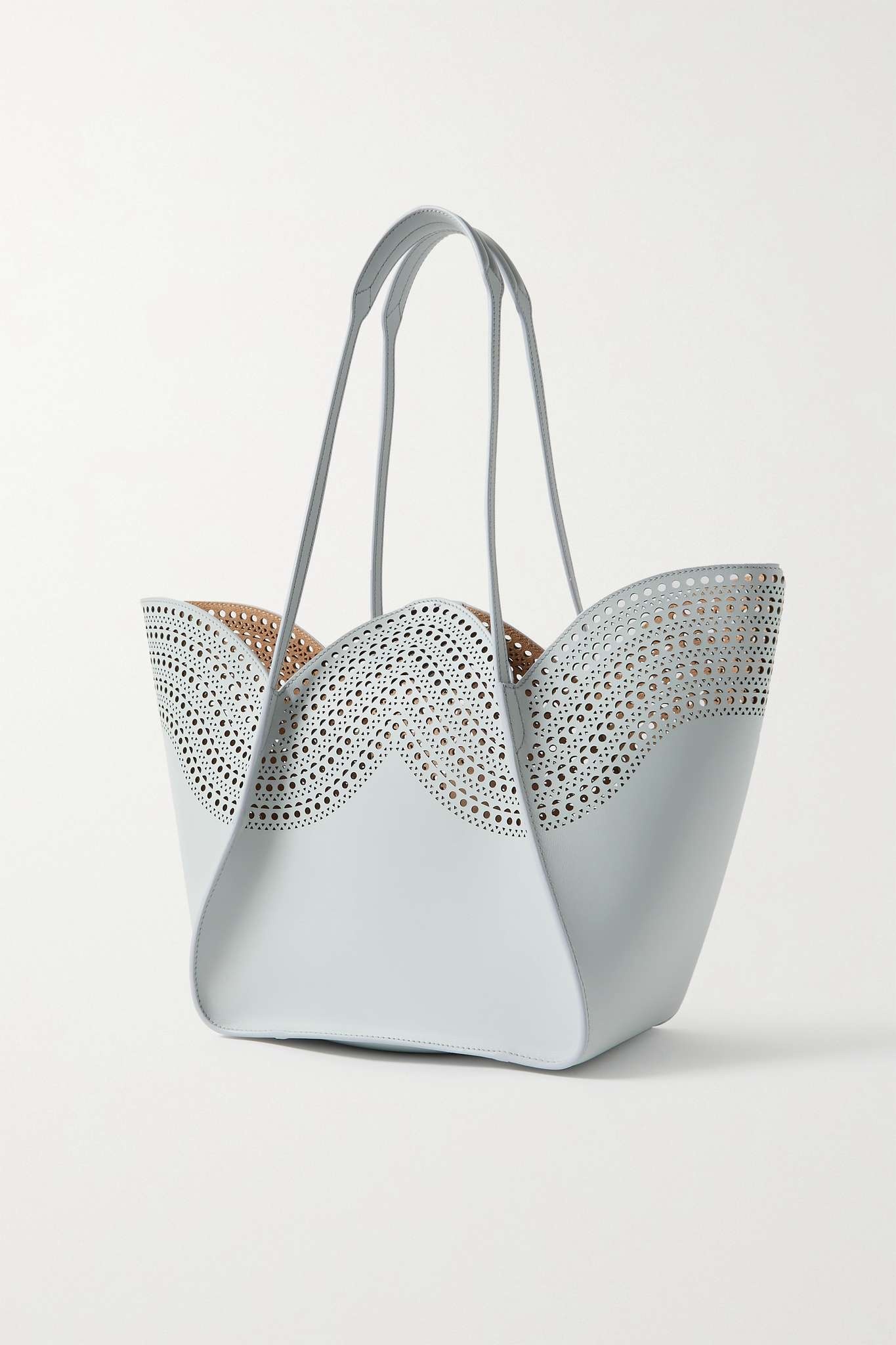 Lili 22 small laser-cut leather tote - 3