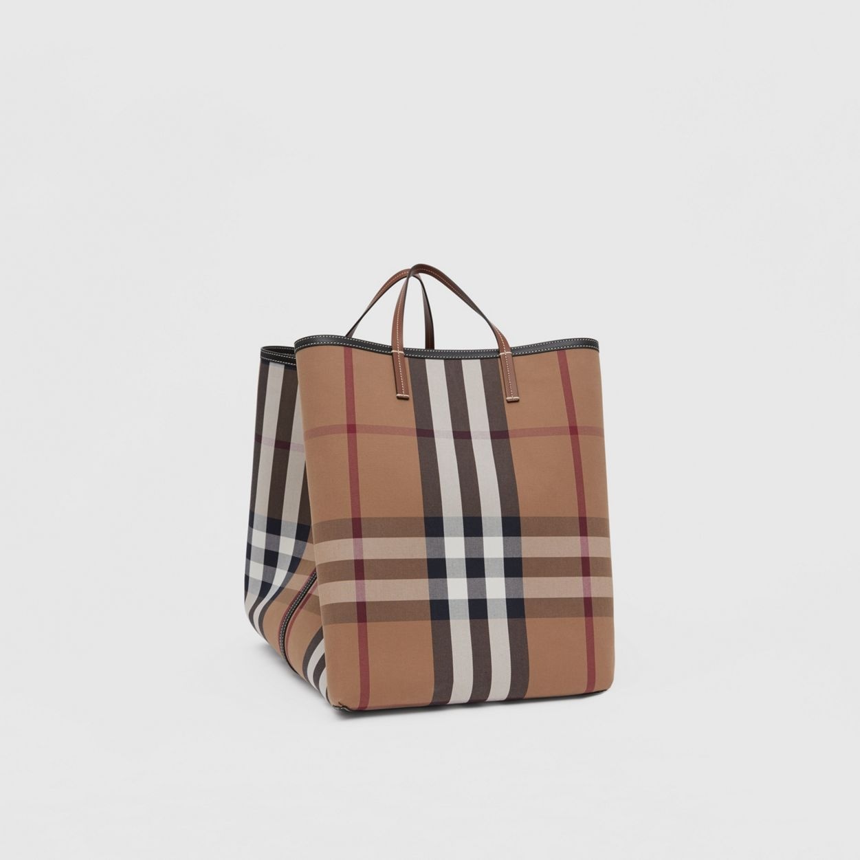 Extra Large Check Cotton Beach Tote - 7