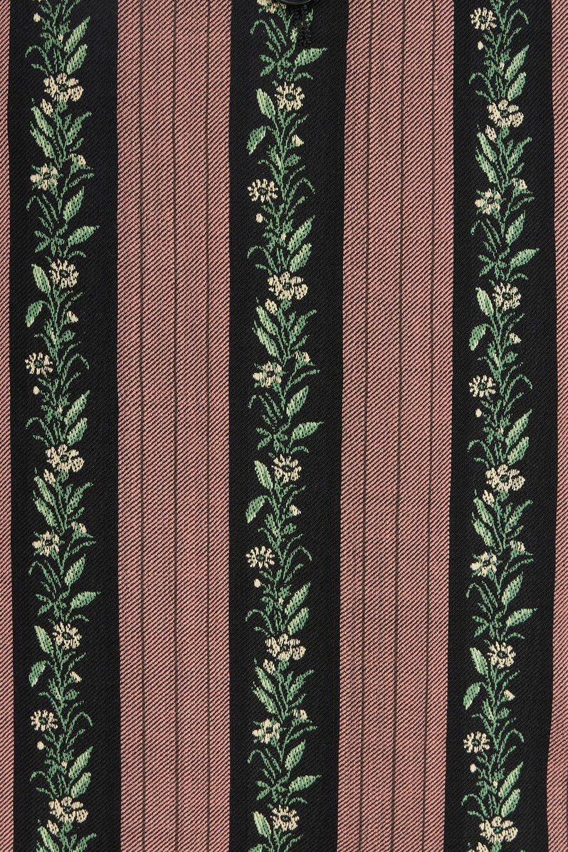 STRIPED FLORAL JACQUARD TROUSERS - 6