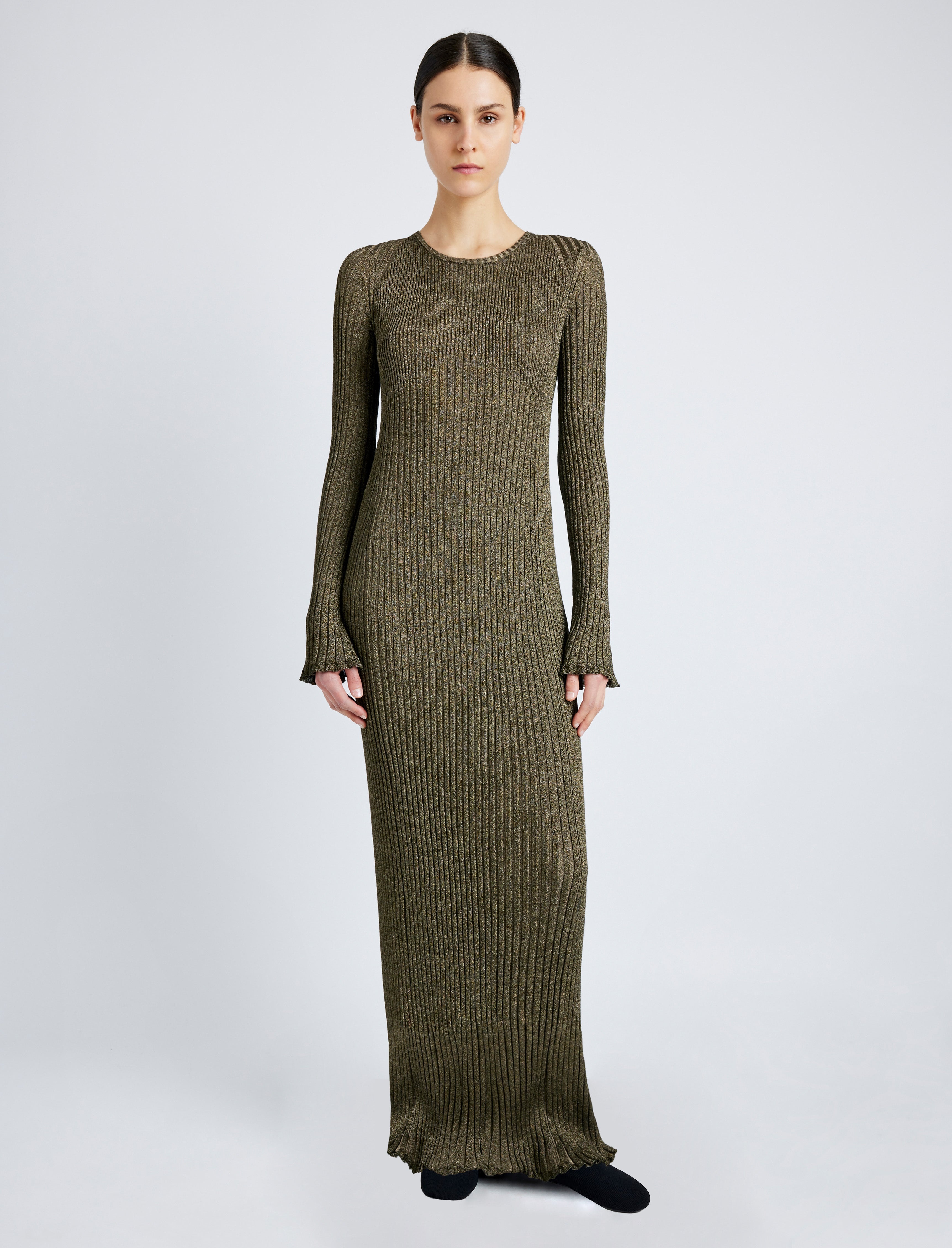 Joni Dress in Metallic Rib - 2