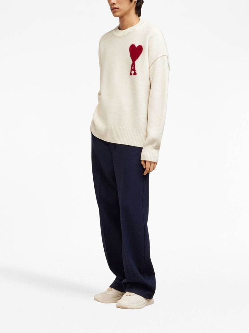 AMI Paris intarsia-knit wool jumper outlook