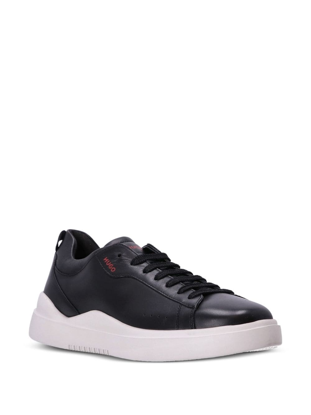 logo-debossed leather low-top sneakers - 2