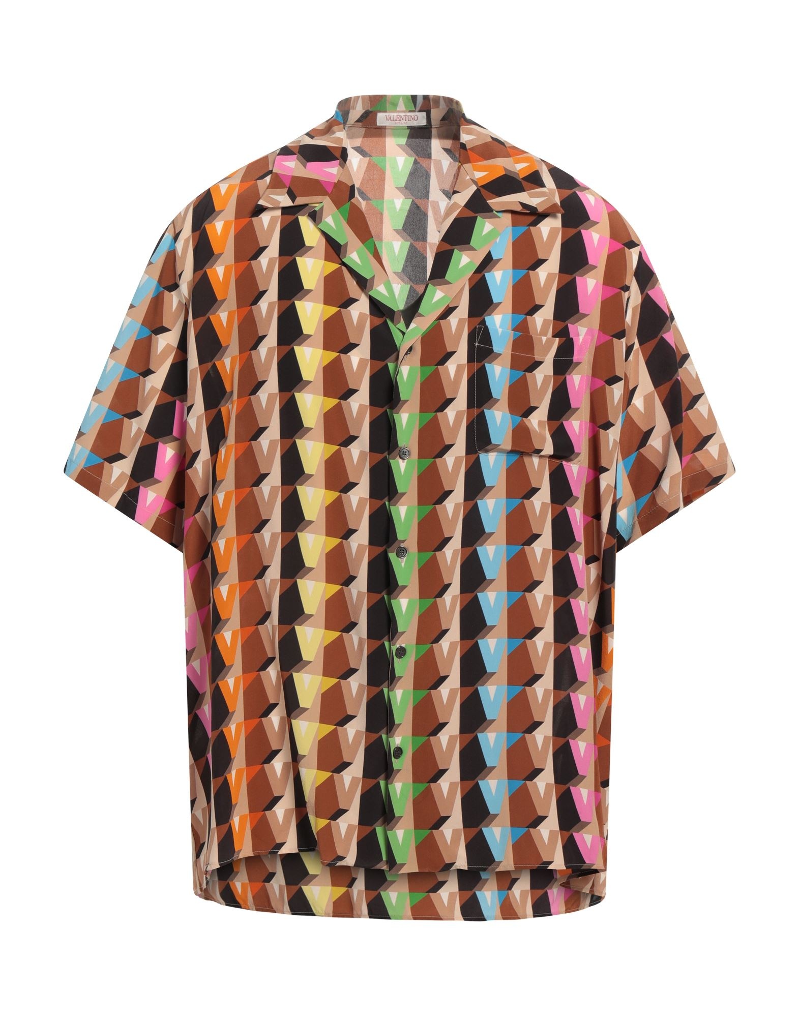 Brown Men's Patterned Shirt - 1