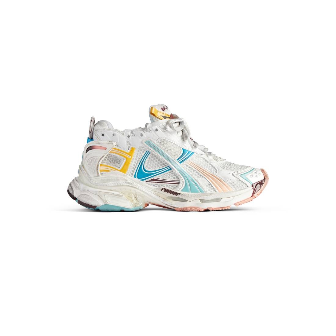 Women's Runner Sneaker  in White/yellow/pink/blue - 1