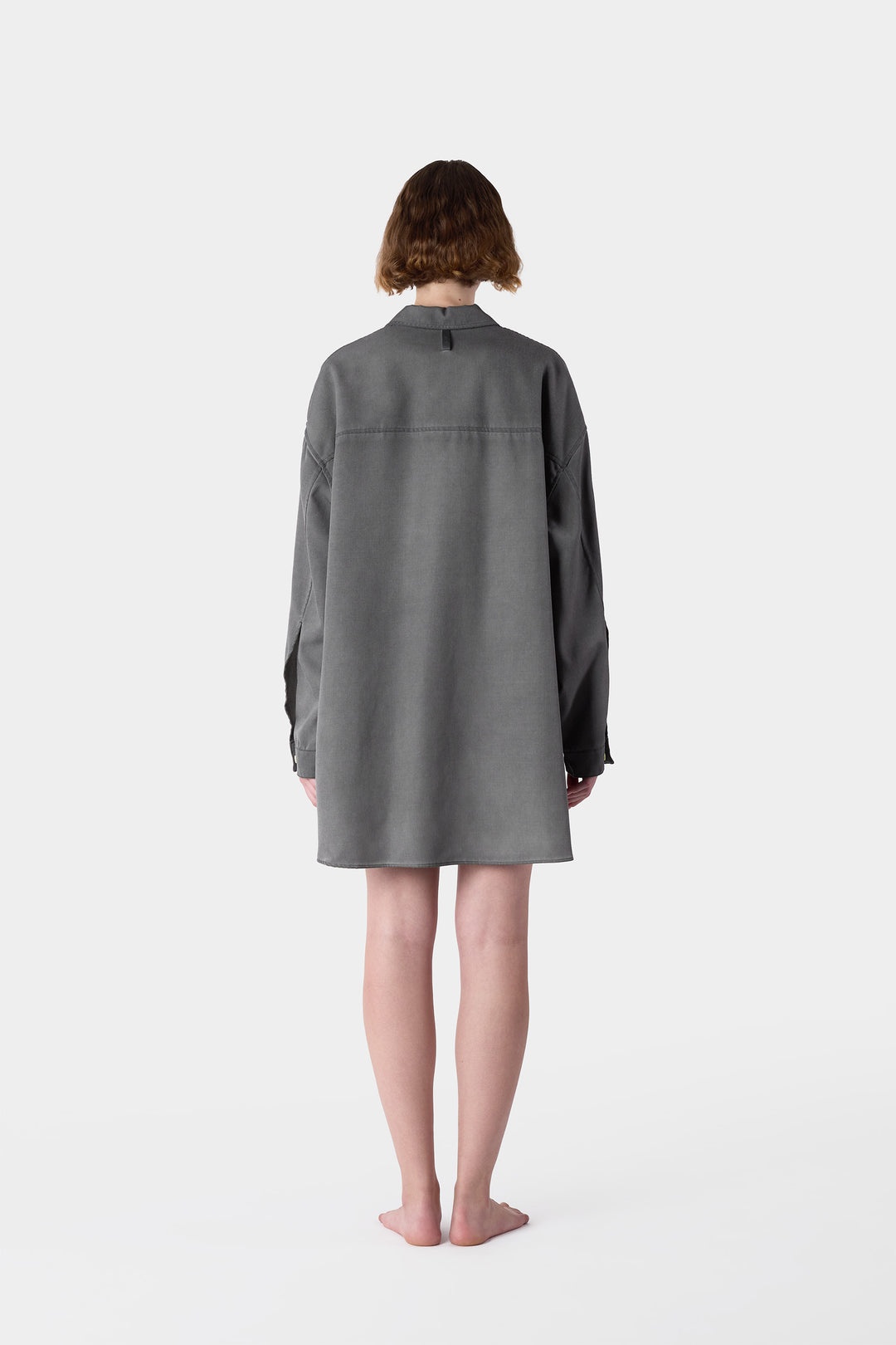 MEGA OVER SHIRT W CUTS / grey - 8