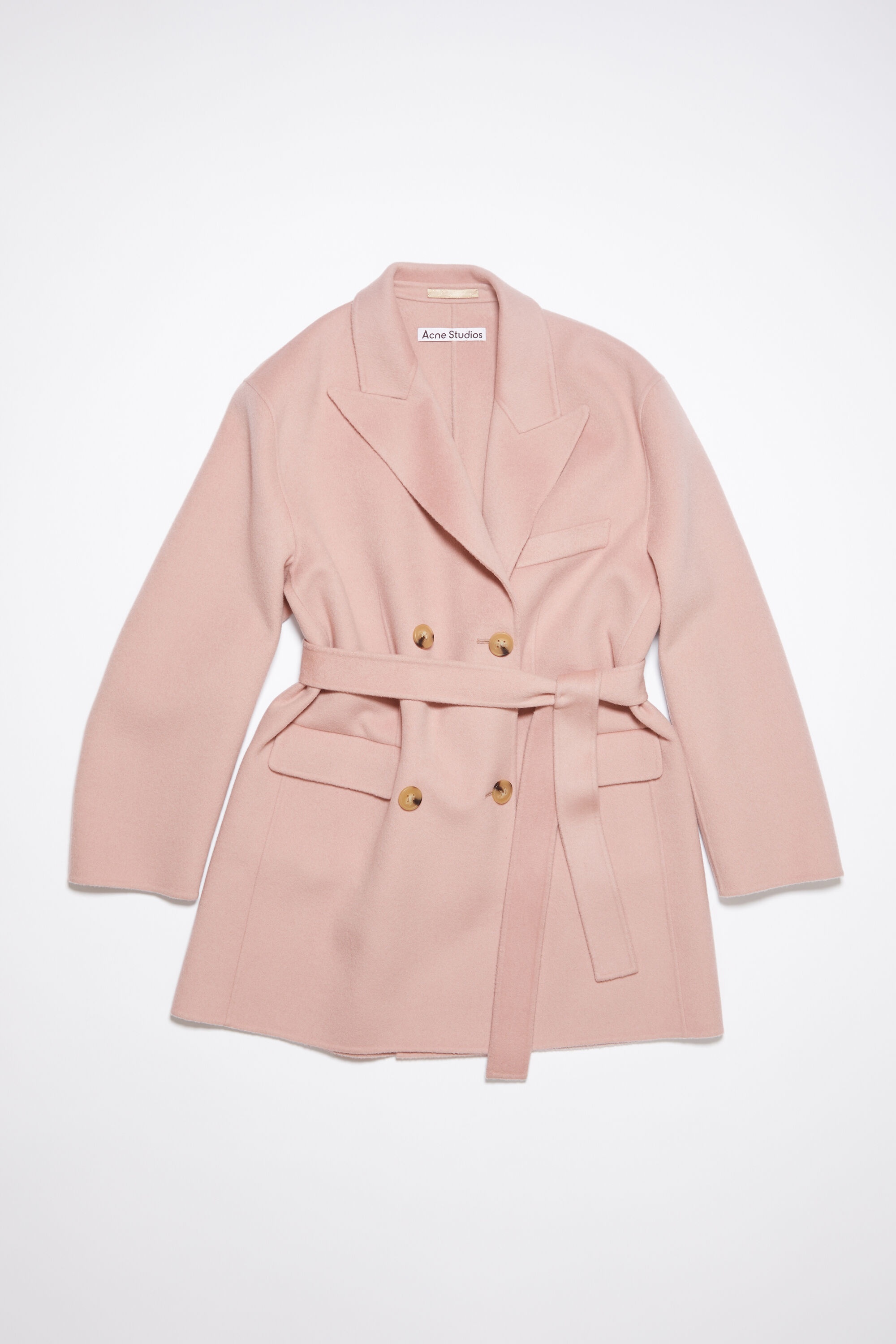 Double-breasted belted jacket - Dusty lilac - 7
