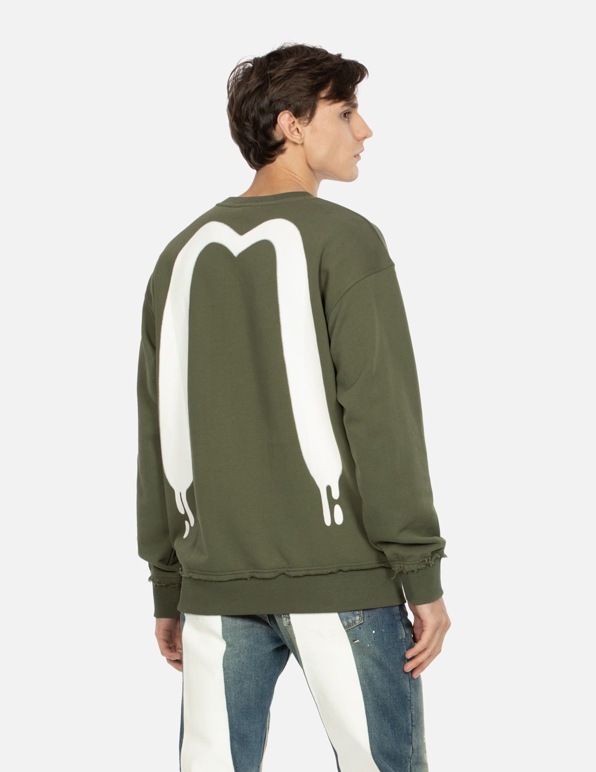 Graffiti Daicock and Kamon Print Relax Fit Sweatshirt - 7