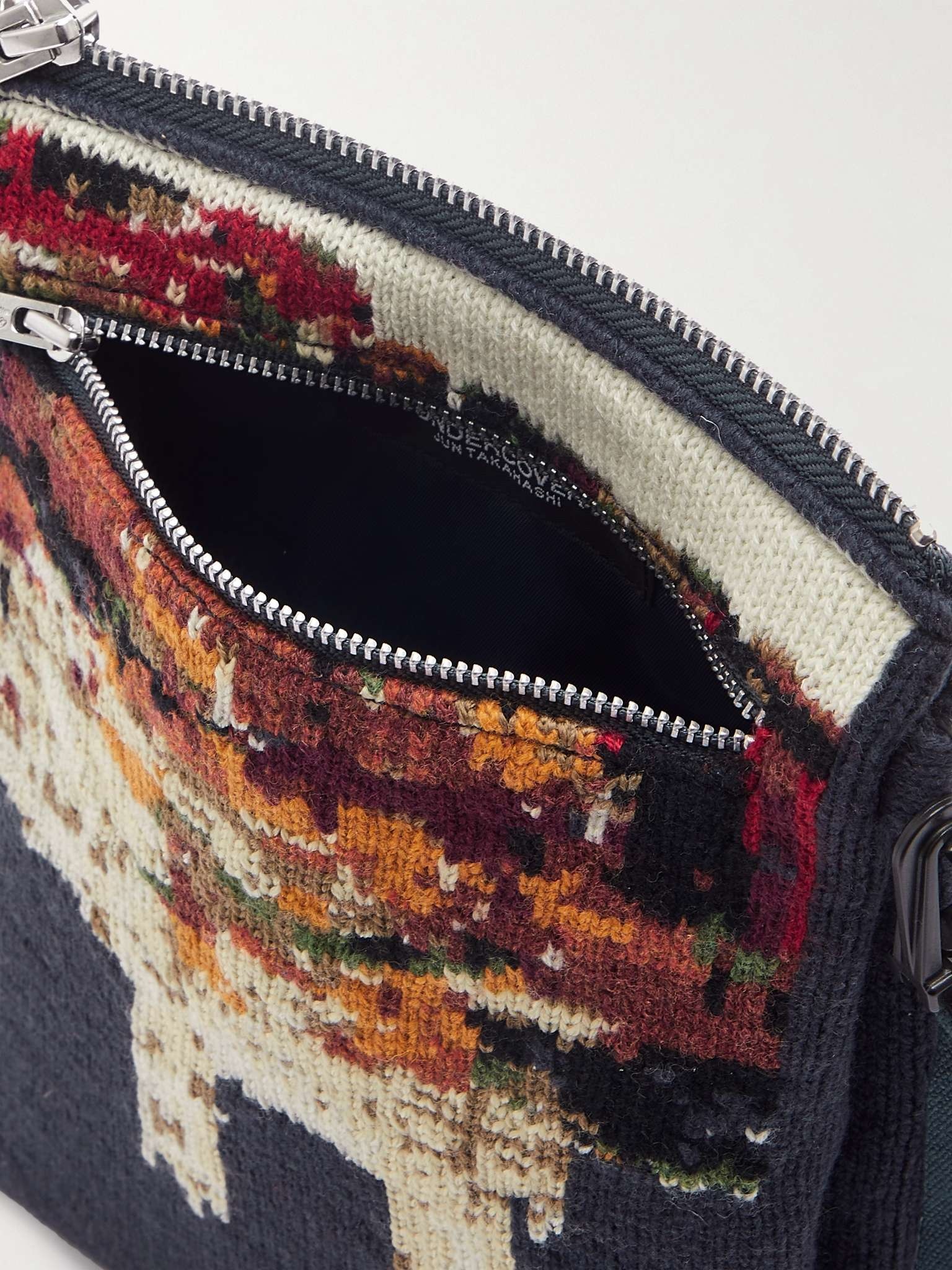 Intarsia Cotton-Blend Messenger Bag - 3