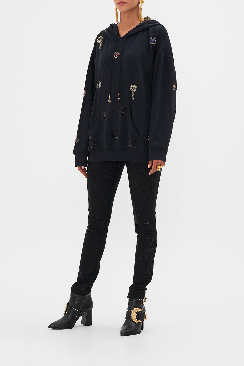 OVERSIZED EMBELLISHED BOYFRIEND HOODIE - 4