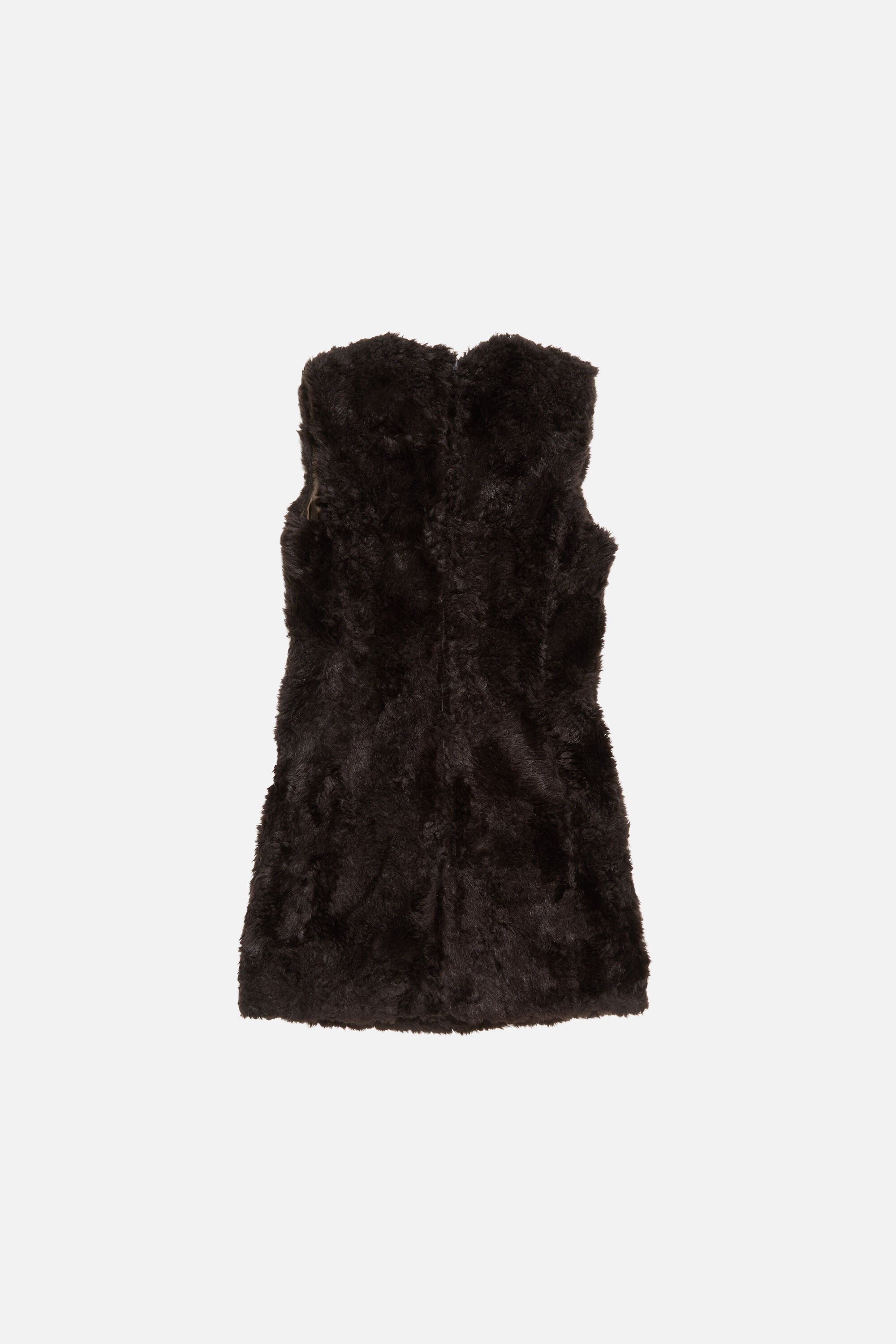 Faux fur dress - Brown - 3