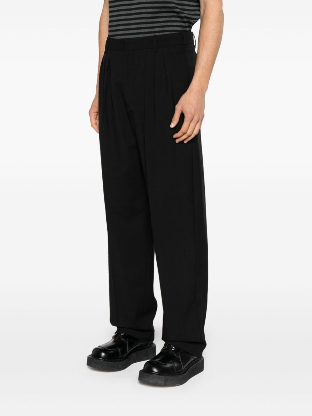 pleated wool tailored trousers - 3