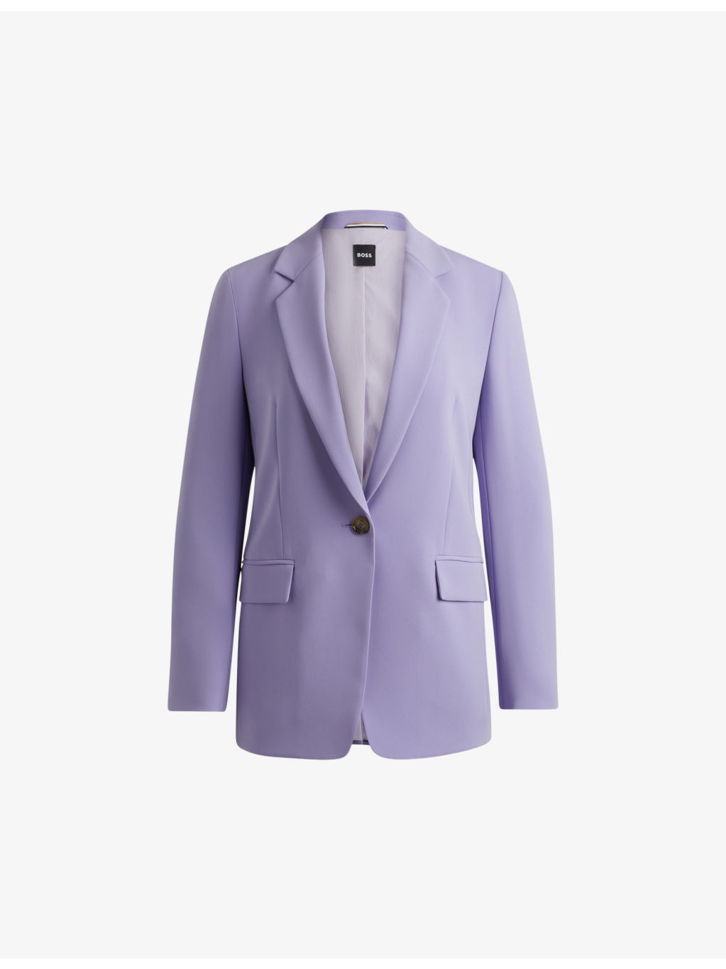Regular-fit single-breasted woven blazer - 1