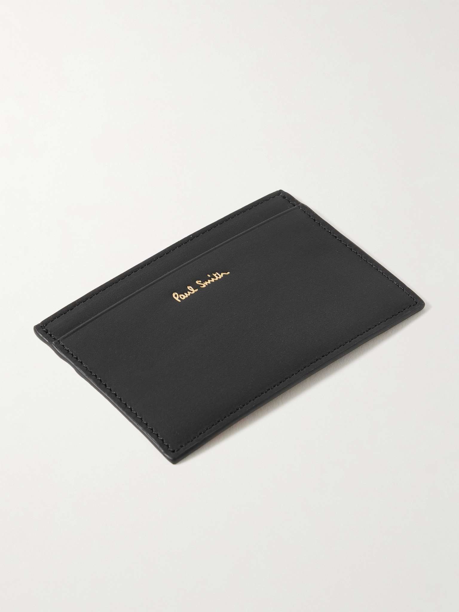 Striped Leather Cardholder - 3