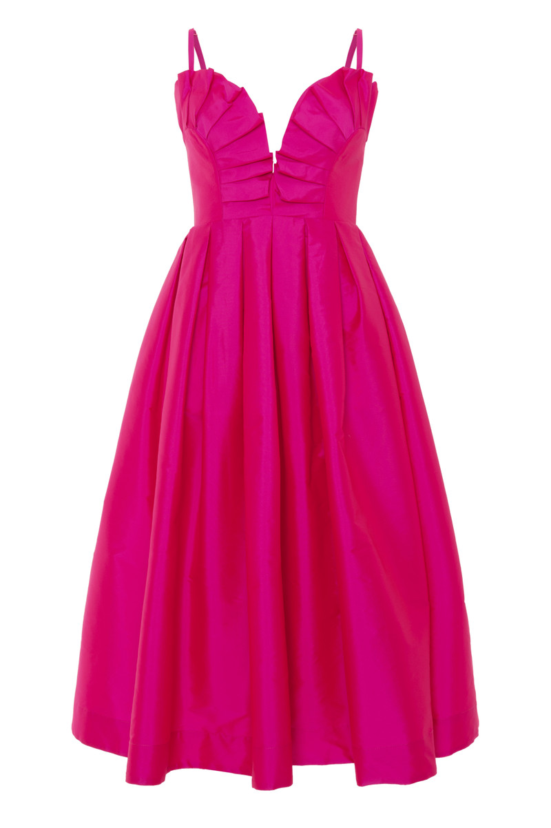 TAFFETA BLOOM MIDI DRESS 4
