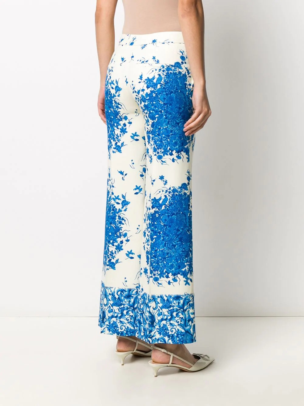 floral-print wide-leg trousers - 4