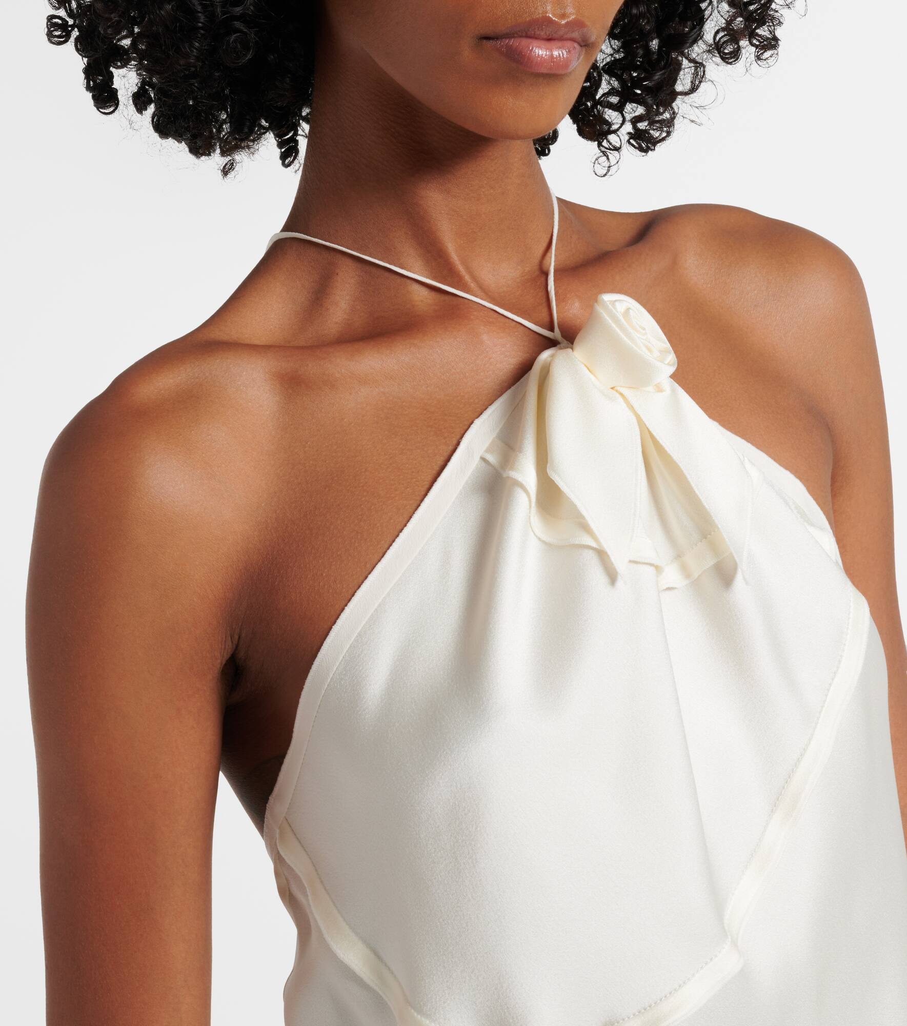 Gathered halterneck top - 4