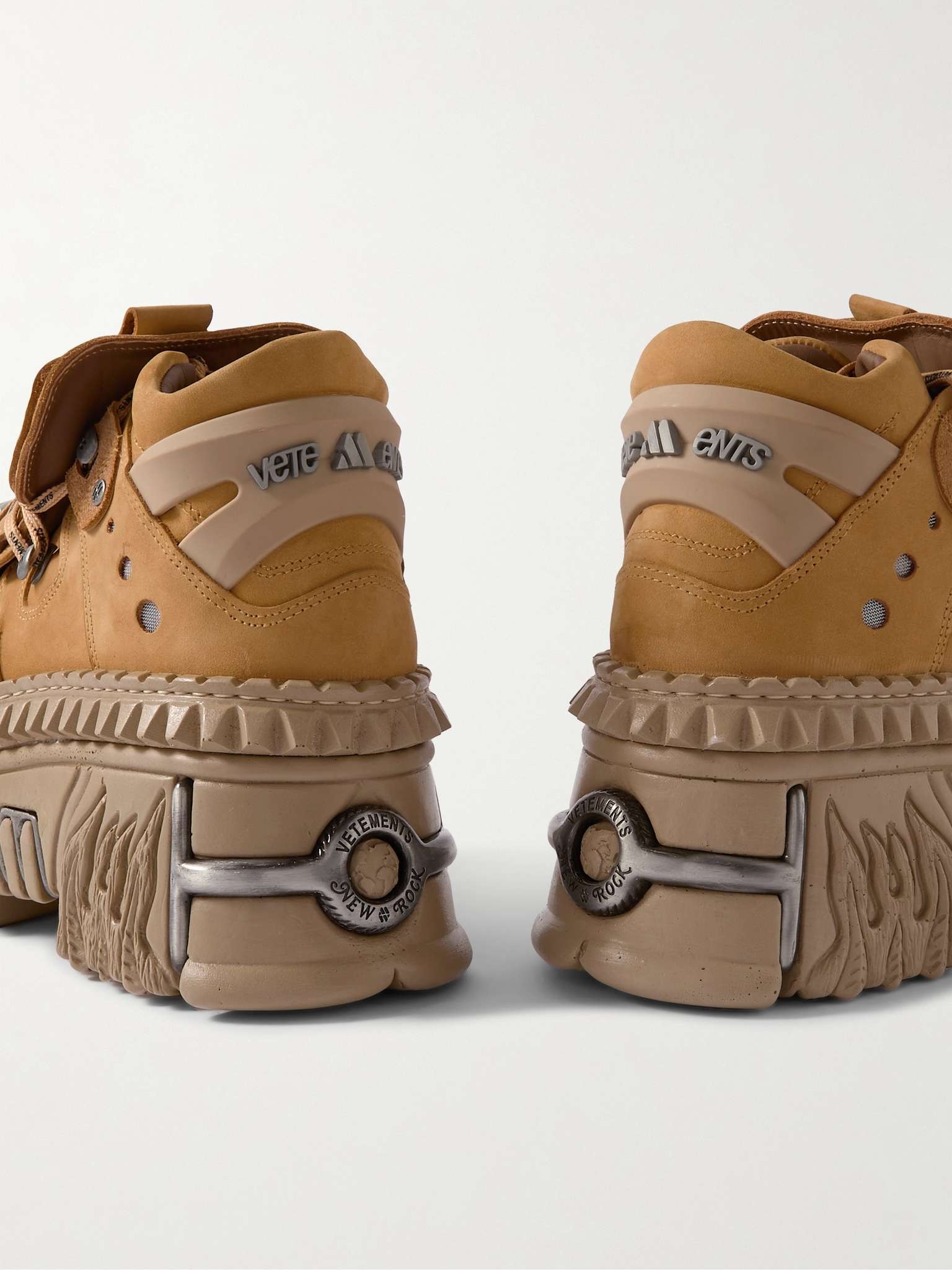 + New Rock Embellished Suede Platform Sneakers - 6