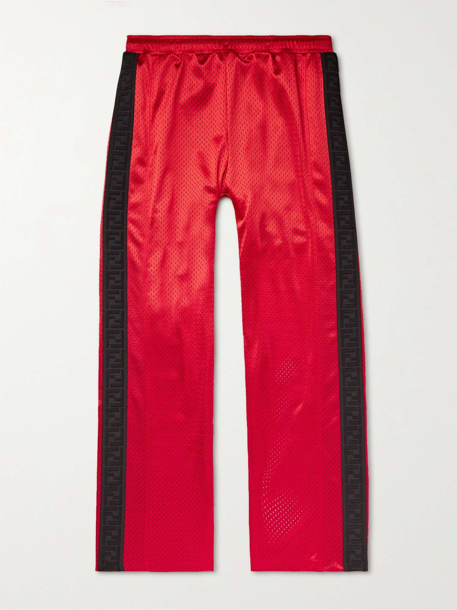 Logo-Trimmed Cotton-Mesh Track Pants - 1