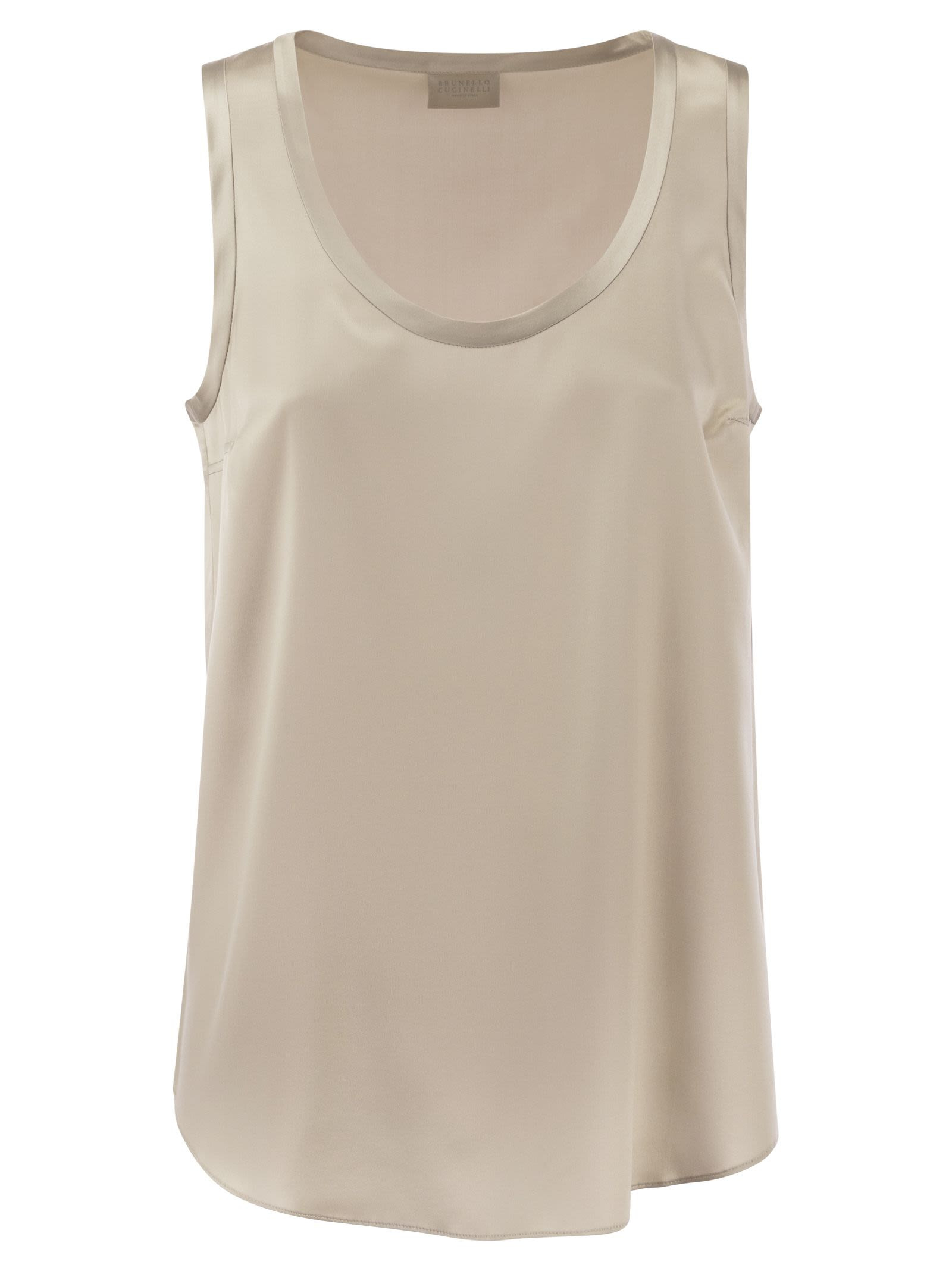 Brunello Cucinelli Women Stretch Silk Satin Top - 1